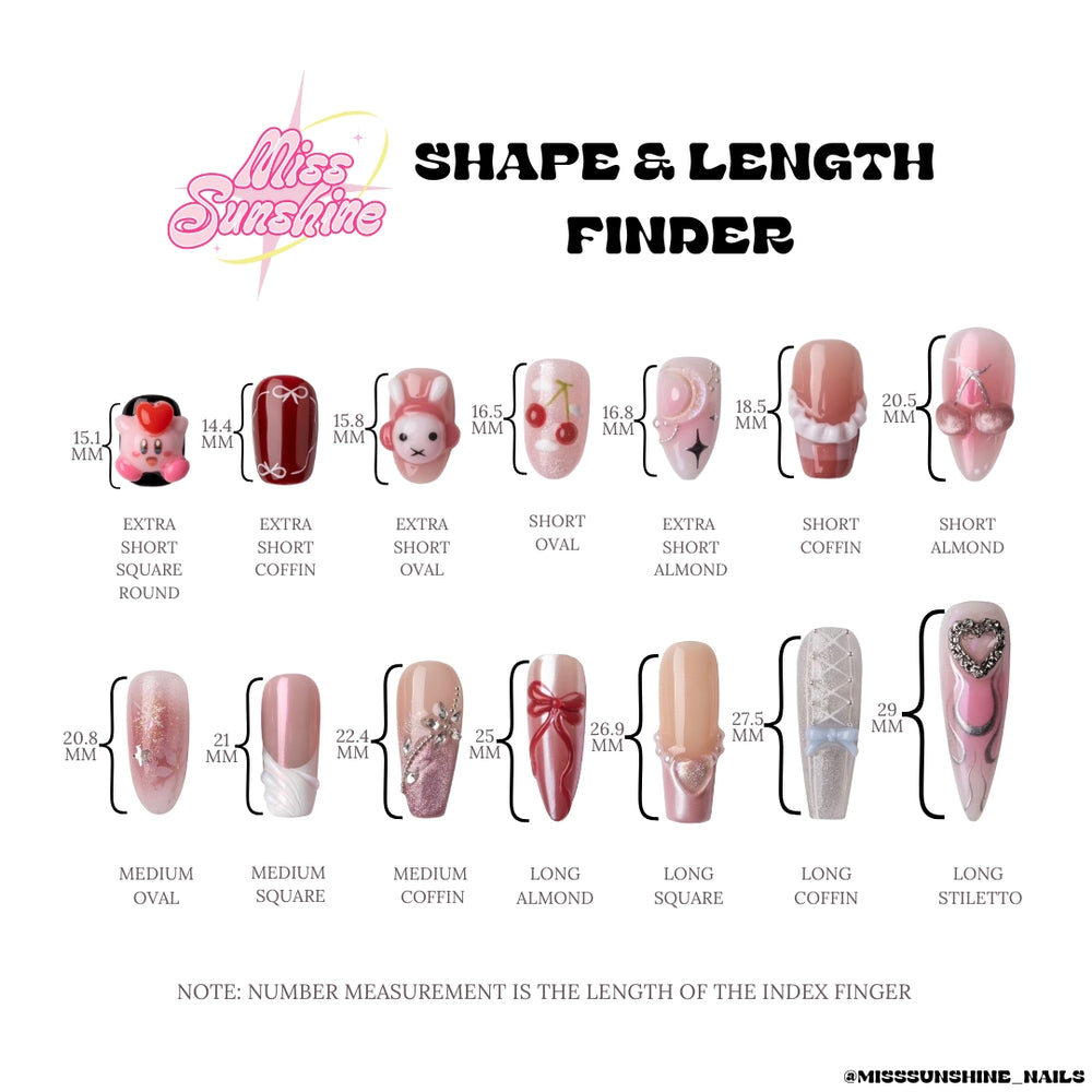 Personalized press-on nails with custom nail length, shape and design