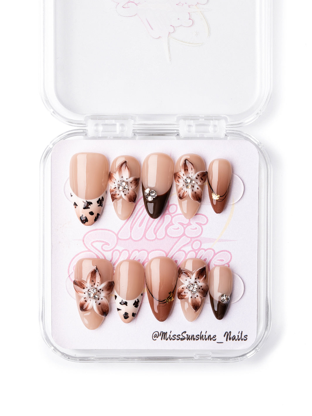 Fall Flower cozy autumn press-on nails