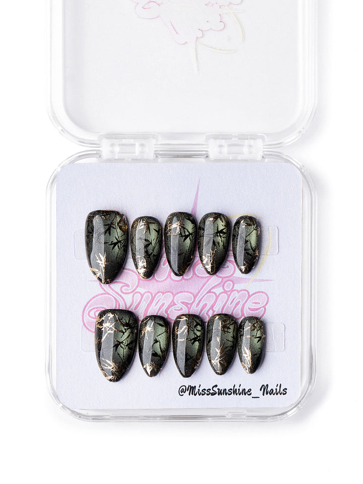 Midnight Bamboo - MissSunshineNails