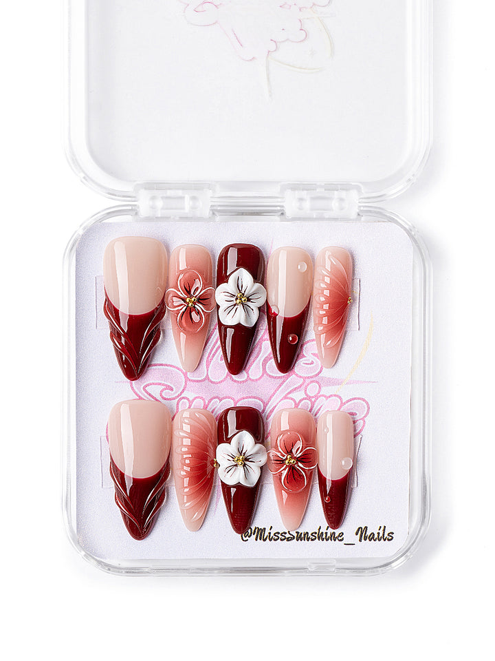 Wine Blossom - MissSunshineNails