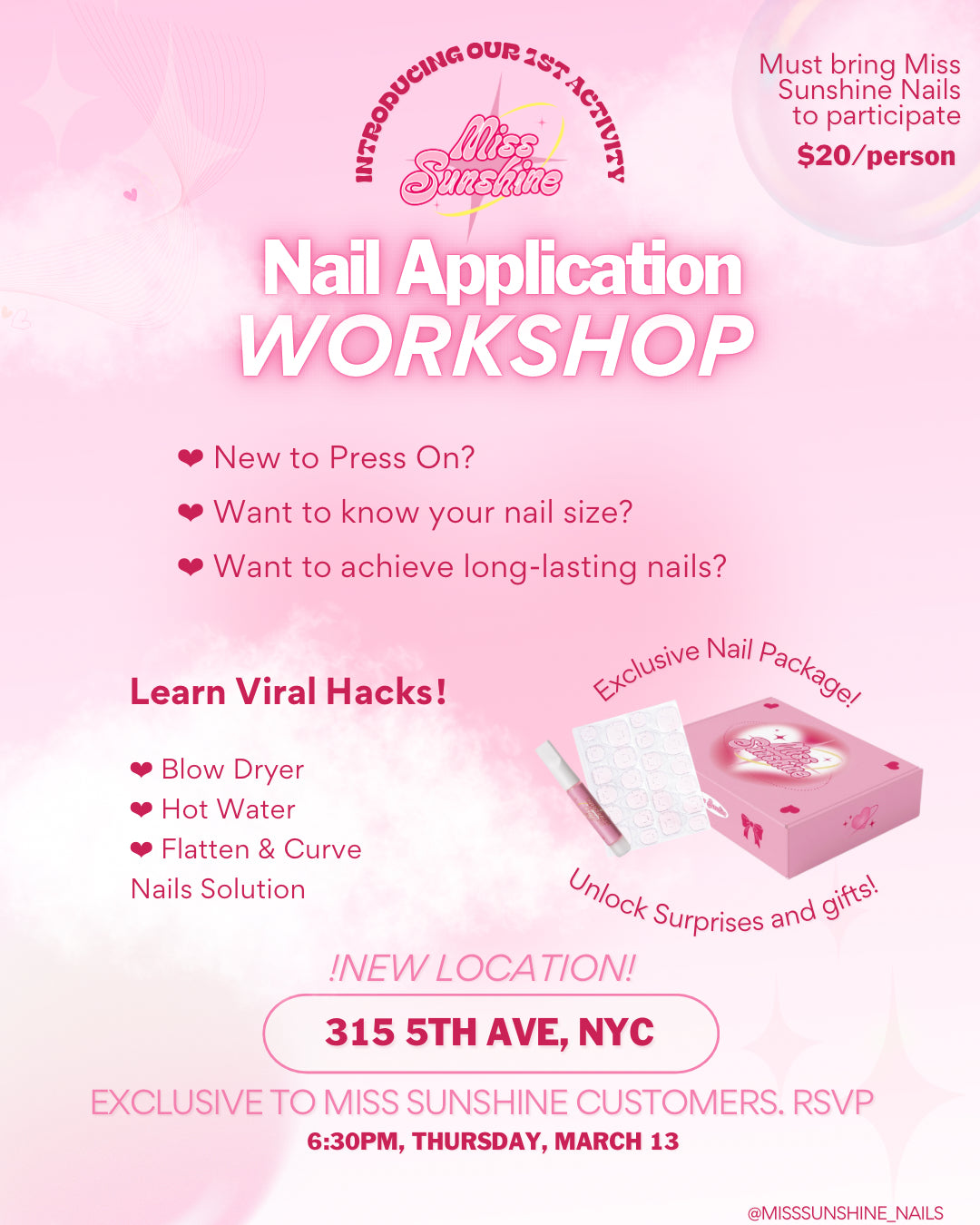 Informative Press-On Nail Application Workshop | In Person 💕 March 13th