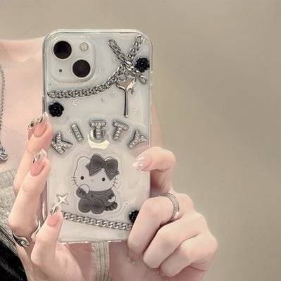 Clear Hello Kitty Chains Phone Case - MissSunshineNails