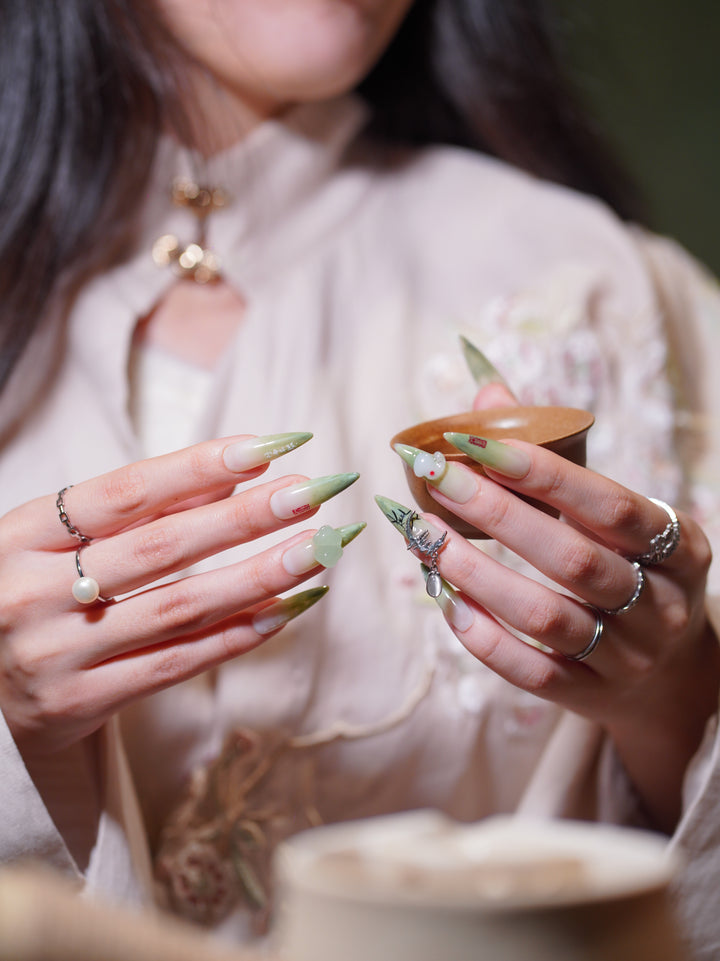 Edgy Jade Butterfly - MissSunshineNails