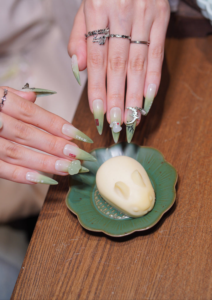 Edgy Jade Butterfly - MissSunshineNails