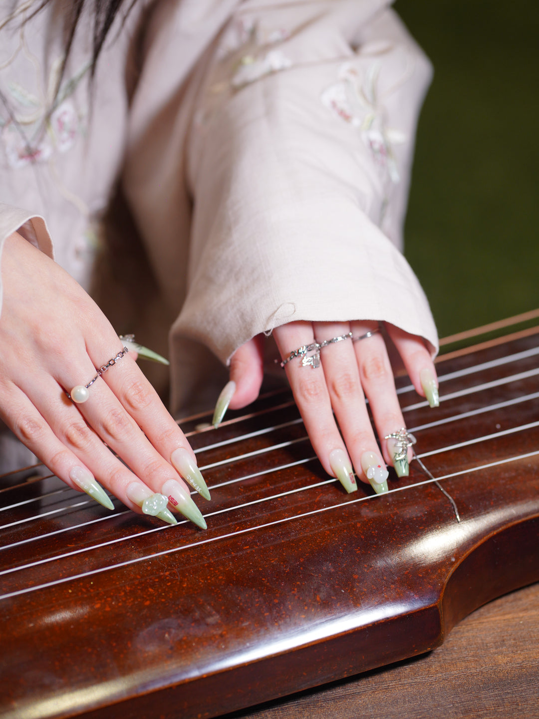 Edgy Jade Butterfly - MissSunshineNails