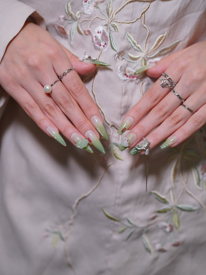 Edgy Jade Butterfly - MissSunshineNails