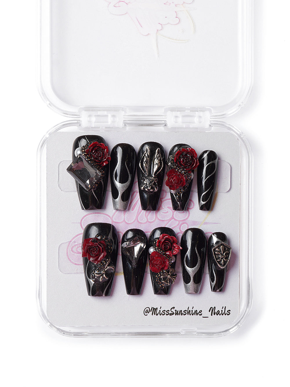 3d roses with cool charms