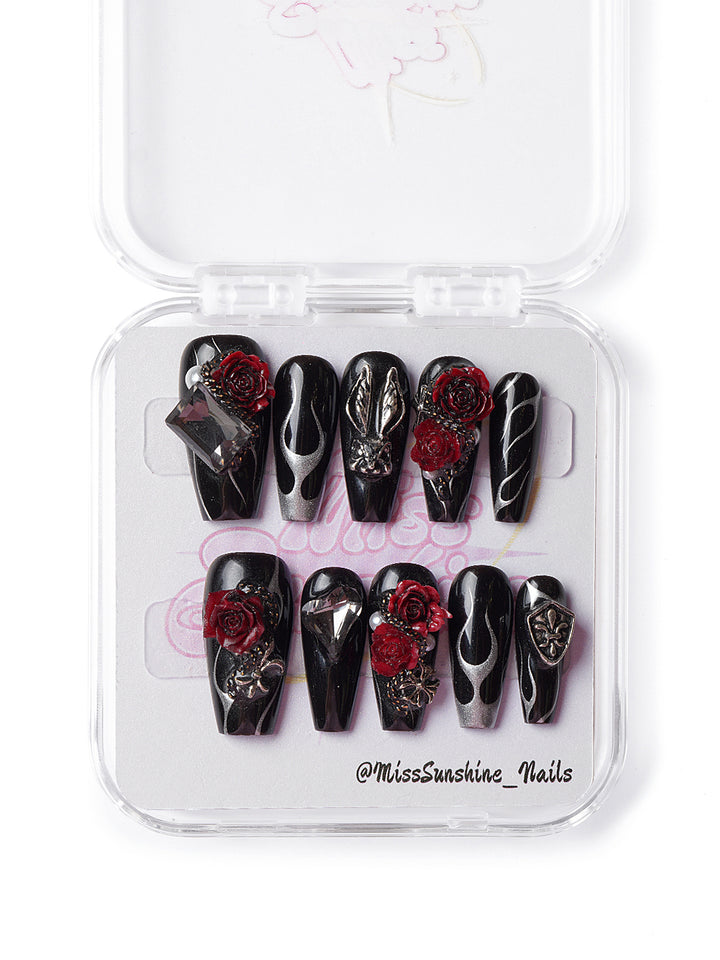 3d roses with cool charms