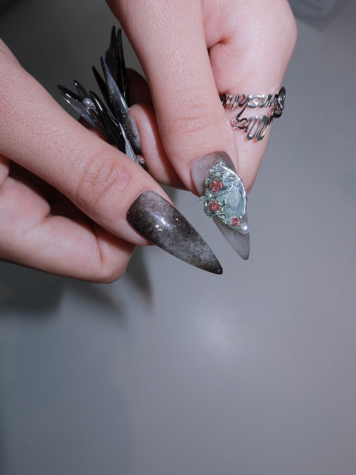 Magical themed nails with fantasy-inspired design