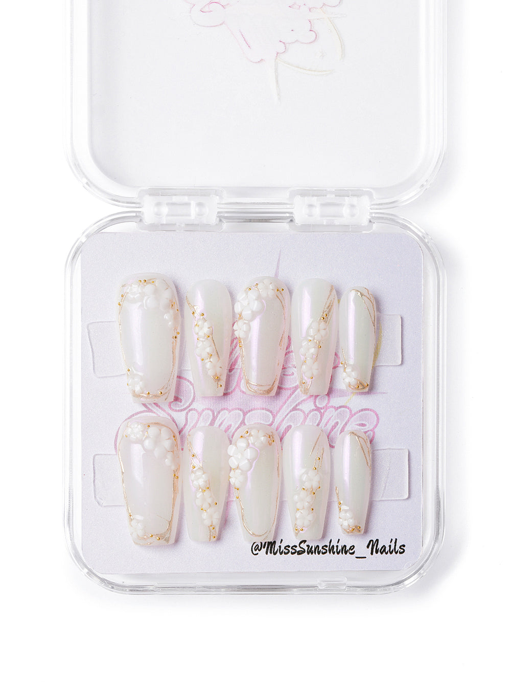milky white wedding, graduation, prom nails