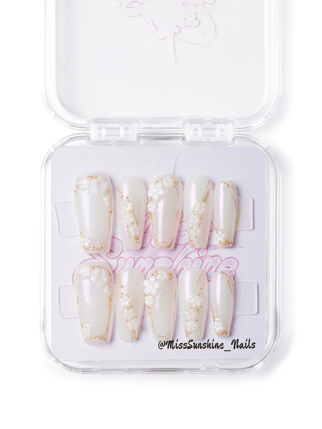 milky white wedding, graduation, prom nails