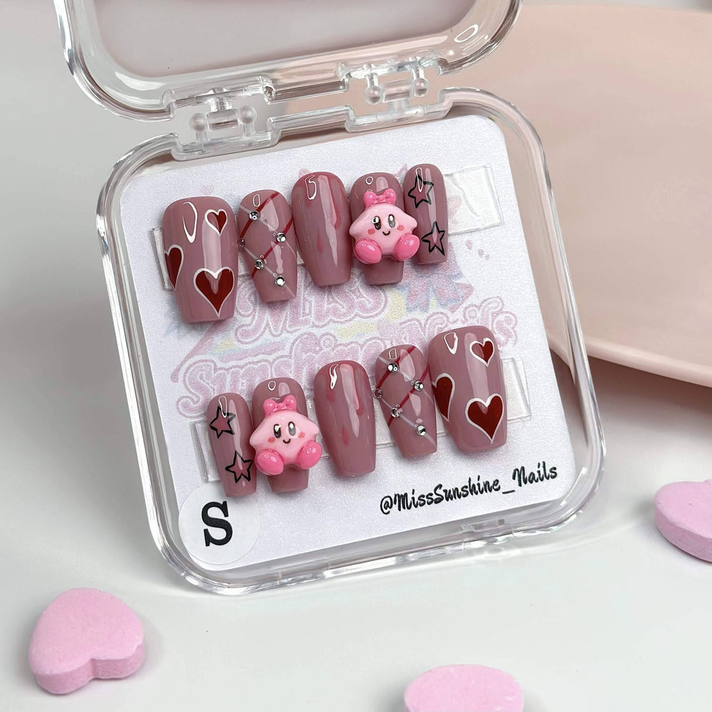 Anime-inspired coffin nails for Kawaii fans