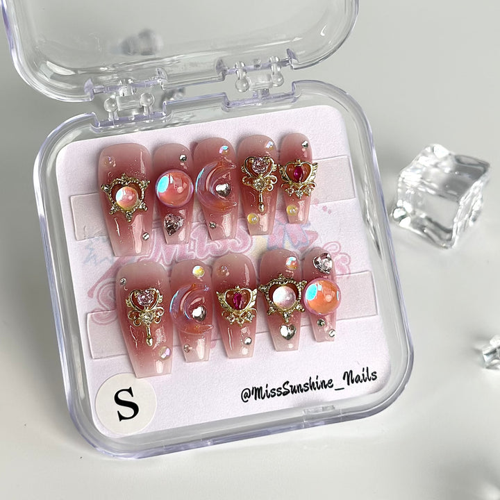 Magical girl sparkly nail set