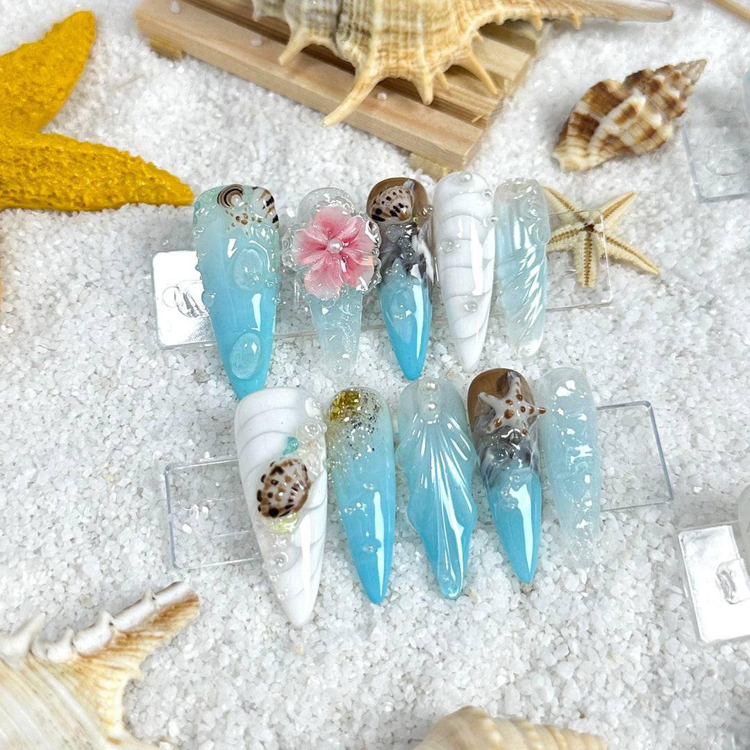 Summer beach party nail designs