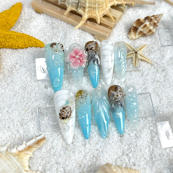 Summer beach party nail designs