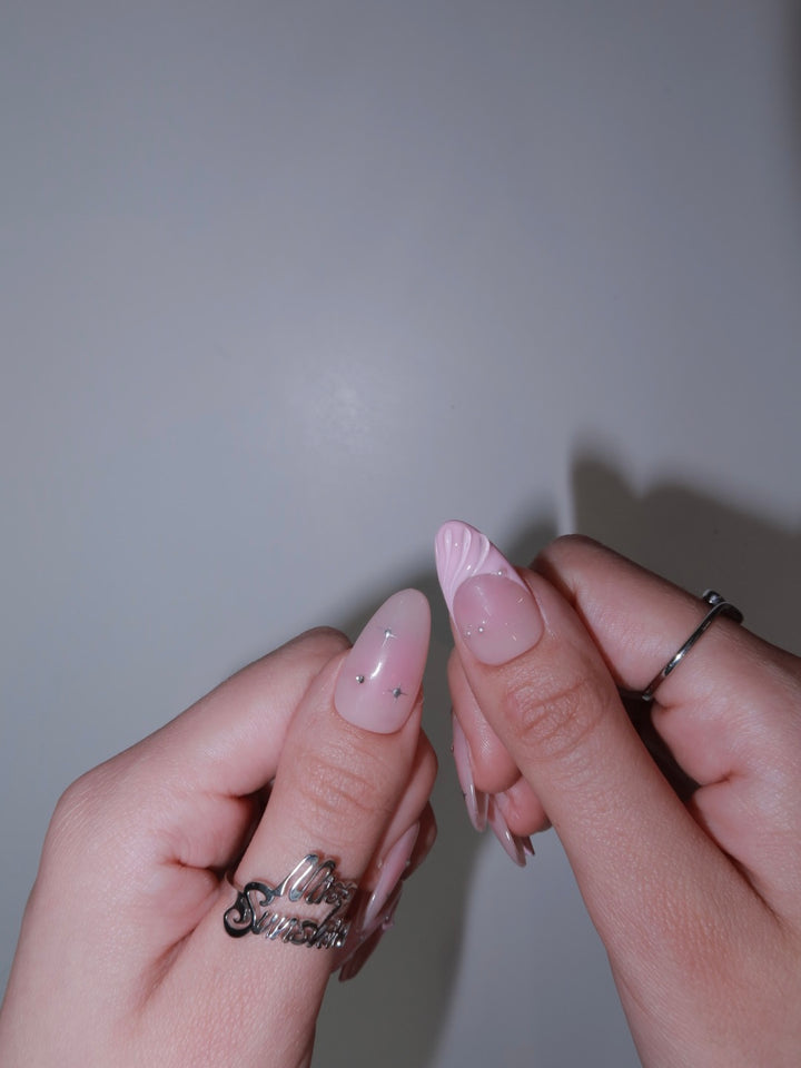 Ballet inspired pastel nail art