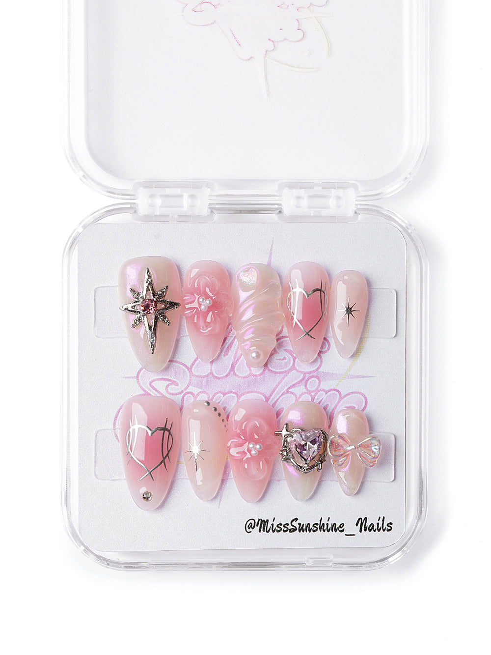 Exclusive Date dreamy romantic press-on nails