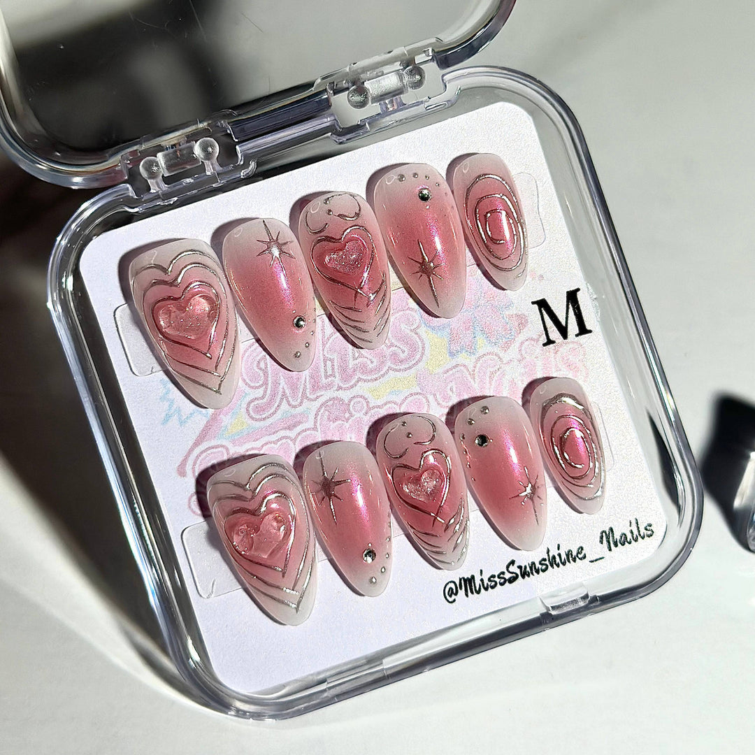 Starburst and heart chrome set