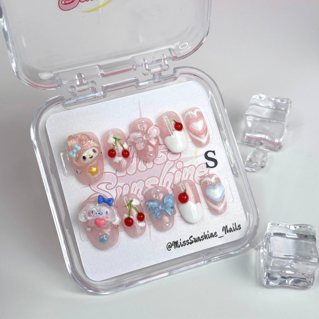 my melody cherry nails