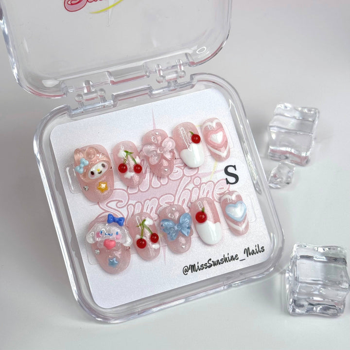 my melody cherry nails