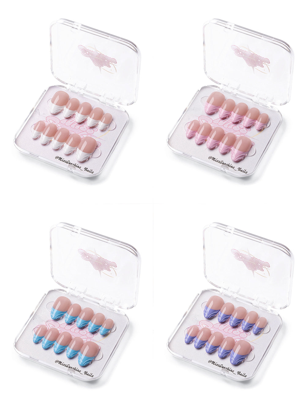 Modern wave French nail design