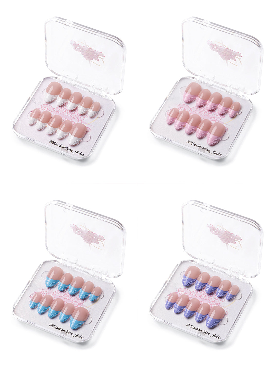 Modern wave French nail design