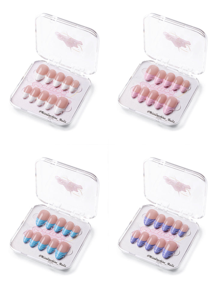 Modern wave French nail design