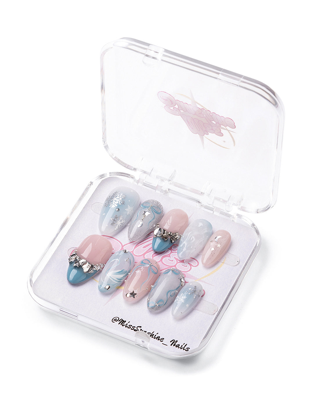 Swan Lake short almond nails
